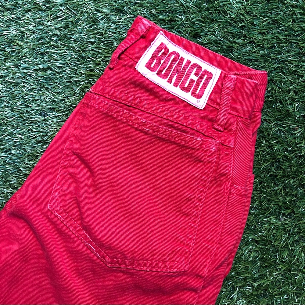 Vintage red Bongo high waisted straight leg jeans - Picture 10 of 14